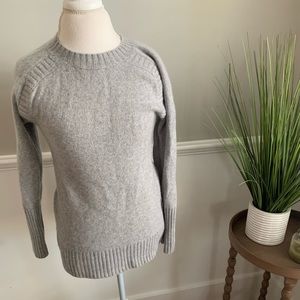 J Crew 100% Cashmere Sweater - Light Grey M